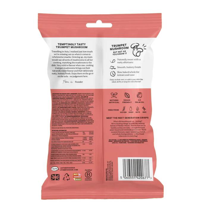 Other Foods Crunchy Trumpet Mushroom Chips 40g