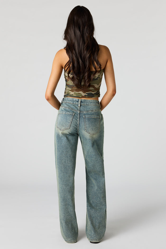 Paris Stretch High Rise Wide Leg Vintage Medium Jean
