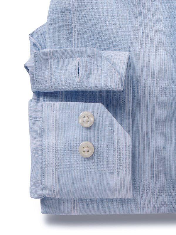 Paz Sky Striped Full Sleeve Tailored Fit Casual Cotton Shirt