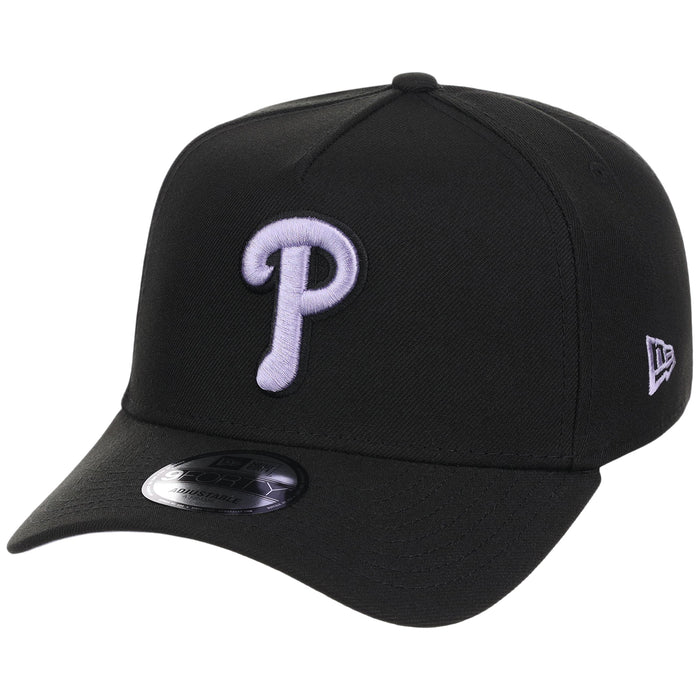 Philadelphia Phillies MLB Black x Lavender FASHION CORE New Era 9FORTY A-Frame