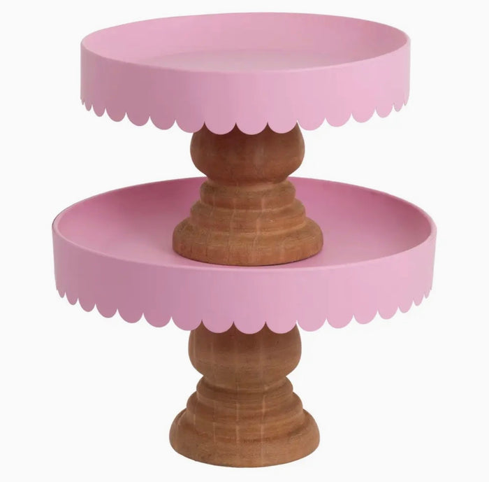 Pink Scallop Decor Stand - Small