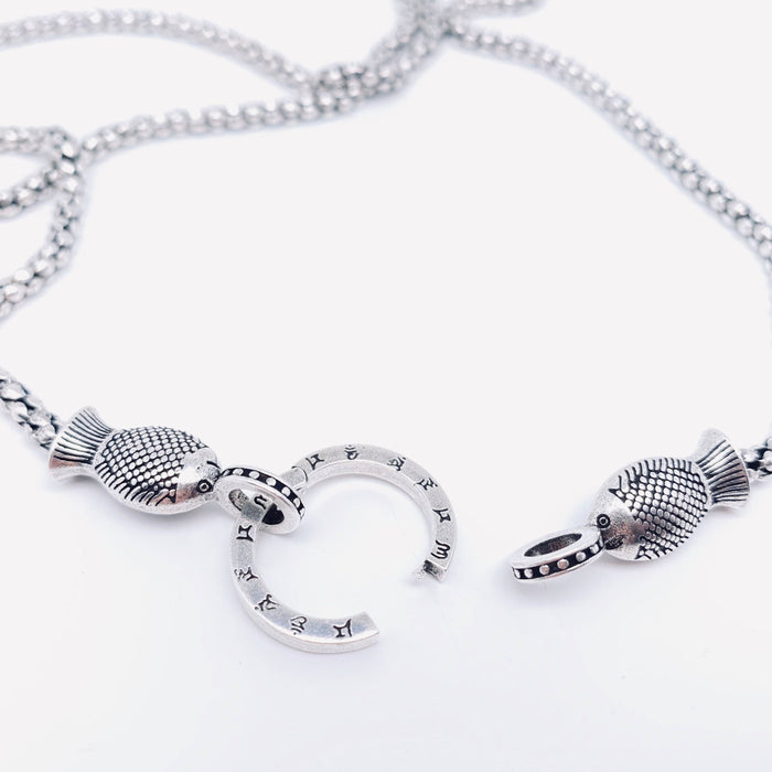 Pisces Circle Lock Necklace
