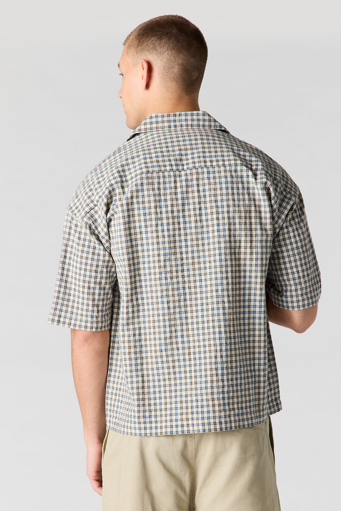 Plaid Button-Up Top