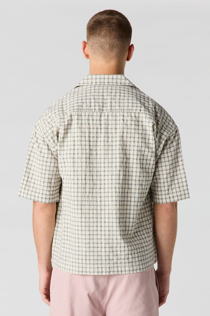 Plaid Button-Up Top