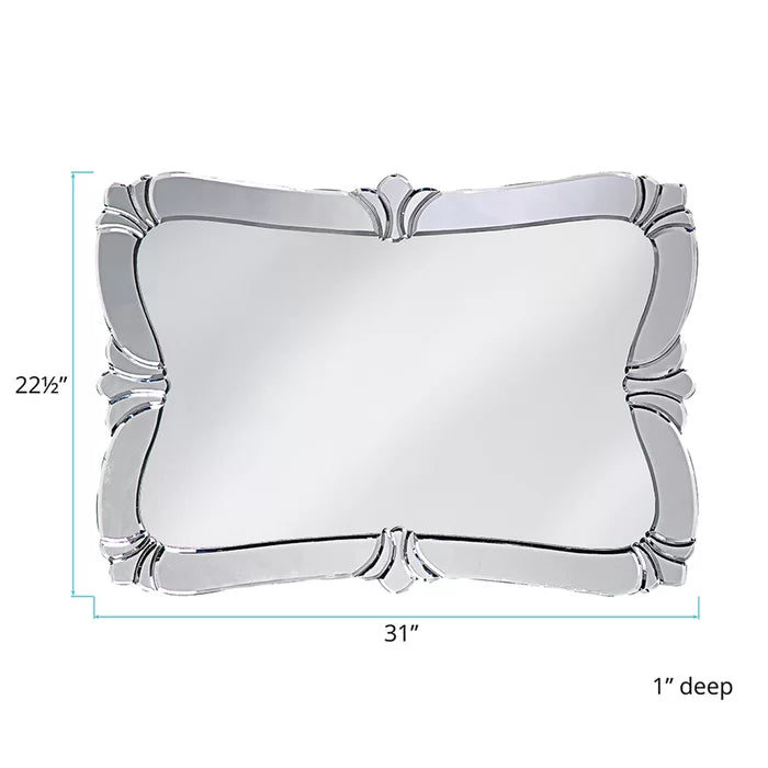 Platonic Horizontally Rectangular Mirror