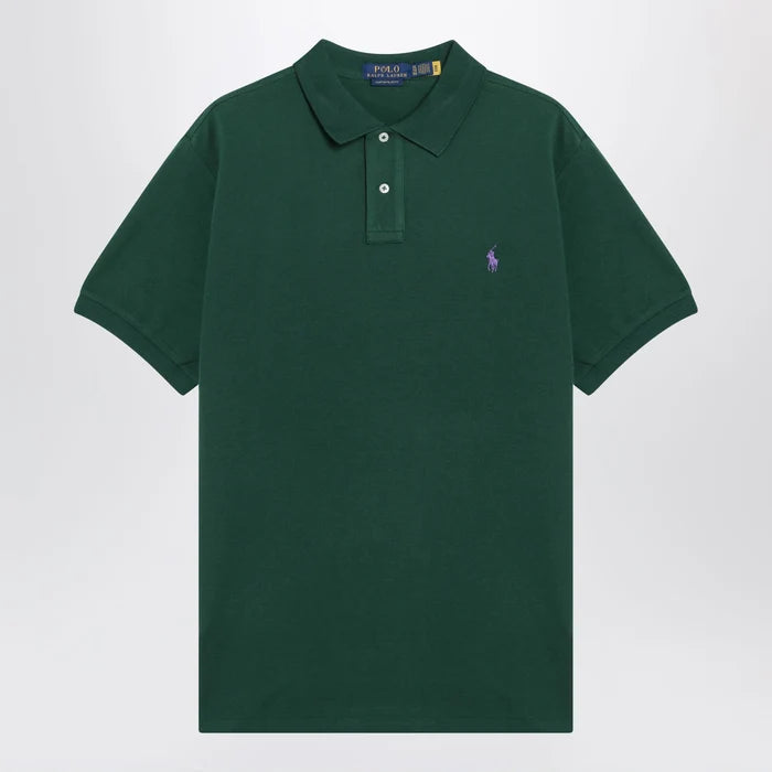 Polo Ralph Lauren - Forest green cotton Custom Slim-Fit polo shirt