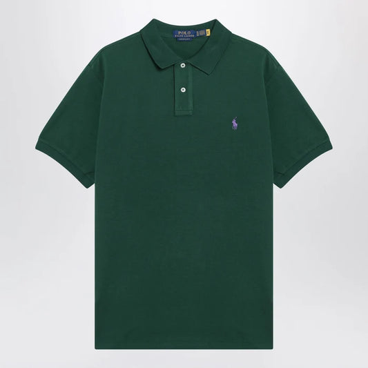 Polo Ralph Lauren - Forest green cotton Custom Slim-Fit polo shirt