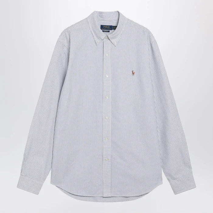 Polo Ralph Lauren - Light blue/white striped Oxford Custom-Fit shirt