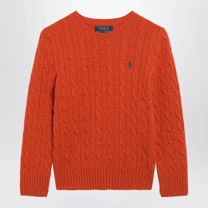 Polo Ralph Lauren - Orange Cable-Knit Wool and Cashmere Sweater
