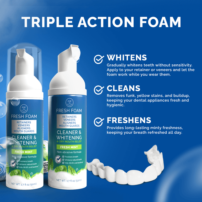 Pop On Fresh Foam |  2 Pack | Cleaner & Whitening | Save 30%