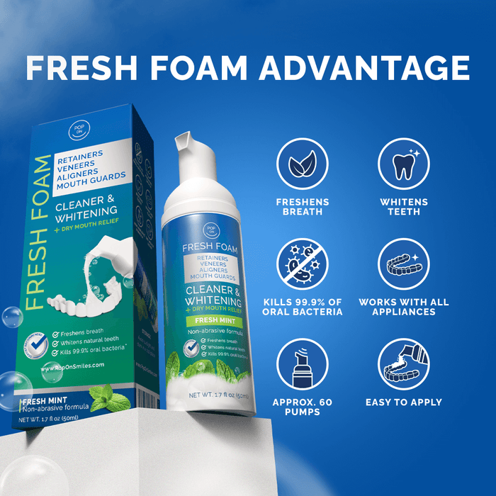 Pop On Fresh Foam |  2 Pack | Cleaner & Whitening | Save 30%