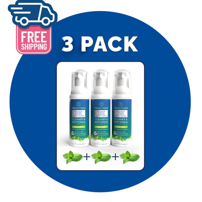 Pop On Fresh Foam |  3 Pack | Cleaner & Whitening | Save 33% + FREE Shipping