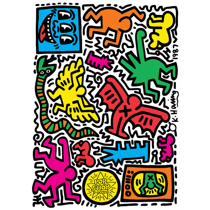 Pop Shop Tokyo Keith Haring Kiss-Cut Stickers, 15-Pack
