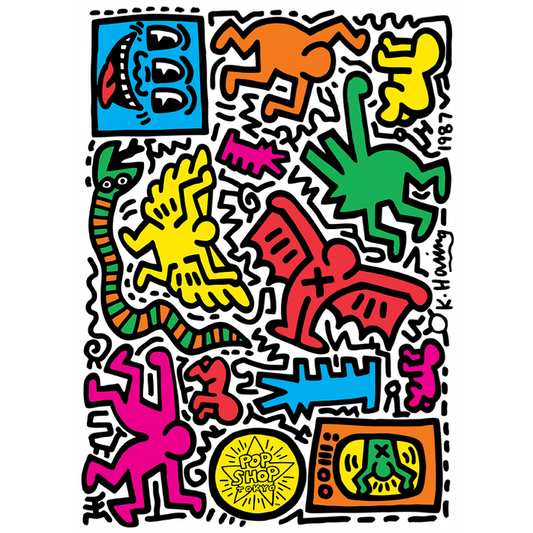 Pop Shop Tokyo Keith Haring Kiss-Cut Stickers, 15-Pack