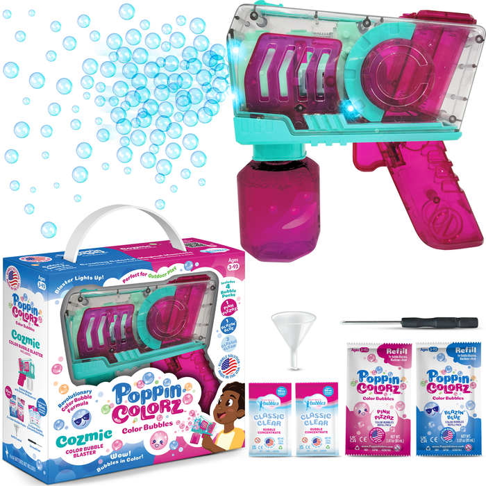 PoppinColorz Cozmic Bubble Blaster - Olita Gifts & Goods