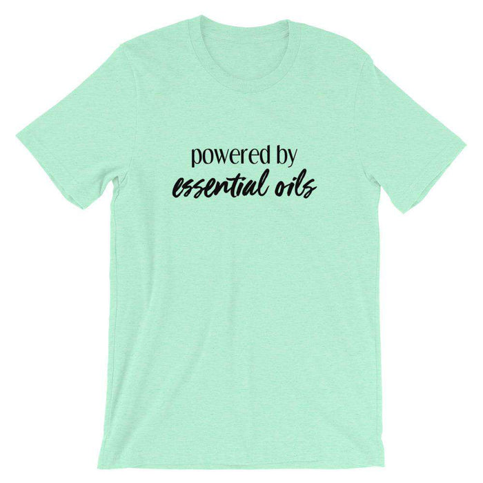 Powered by Essential Oils (Light) Short-Sleeve Unisex T-Shirt at Your Oil Tools