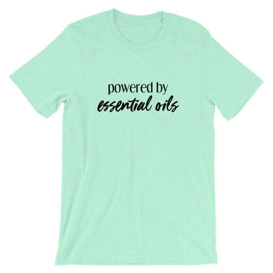 Powered by Essential Oils (Light) Short-Sleeve Unisex T-Shirt at Your Oil Tools