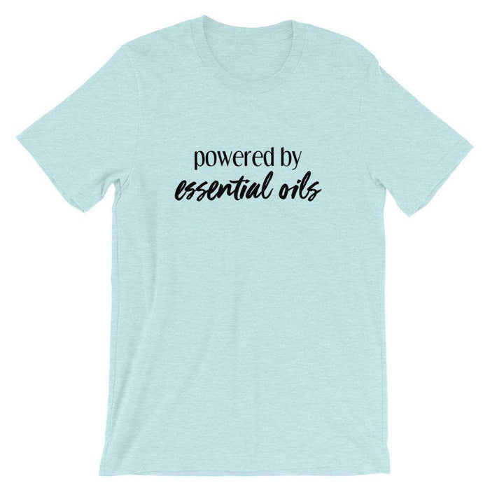 Powered by Essential Oils (Light) Short-Sleeve Unisex T-Shirt at Your Oil Tools