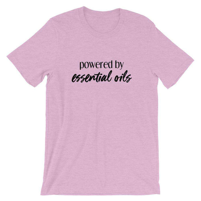 Powered by Essential Oils (Light) Short-Sleeve Unisex T-Shirt at Your Oil Tools