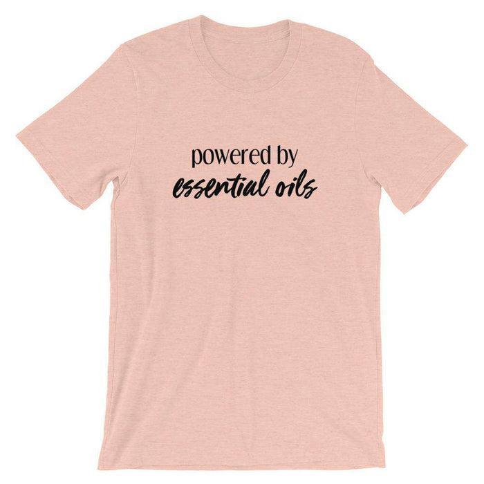 Powered by Essential Oils (Light) Short-Sleeve Unisex T-Shirt at Your Oil Tools