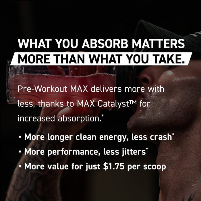 Banner showing ‘What you absorb matters more than what you take’ and that MAXCatalyst gives better absorption and cleaner energy