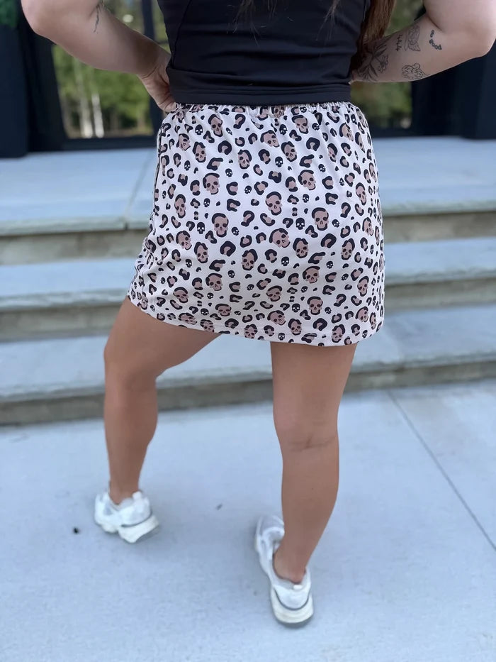 PREORDER: Skeleton Leopard Skort // LIMITED QUANTITIES