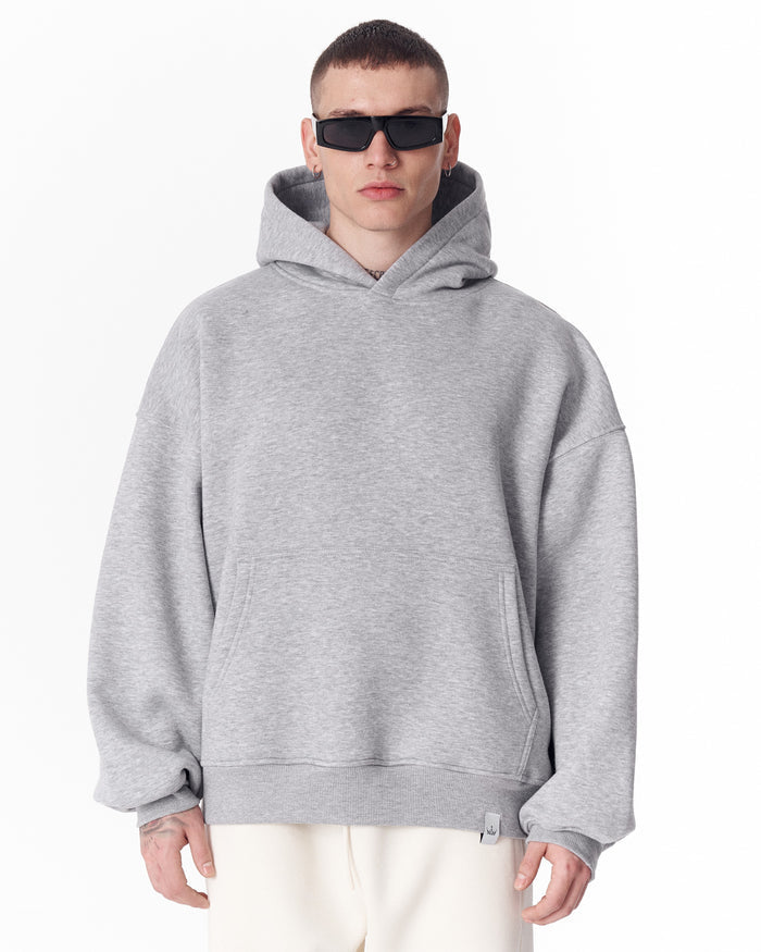 Puff Hood Oversized Gray Hoodie (5)