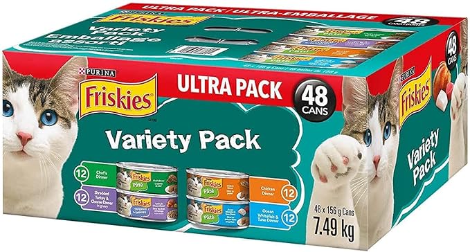 Purina Friskies Tuna Flavour Cat Food - 4 Flavors, 100% Balanced Nutrition - 48 Servings - Shoppers-kart.com