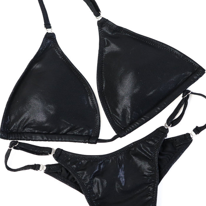 Wet Black Posing Practice Suit  Angel Competition BikinisThe best NPC Competition Suits for the Bikini Division, Fit Model Division Suits, and bodybuilding suits.