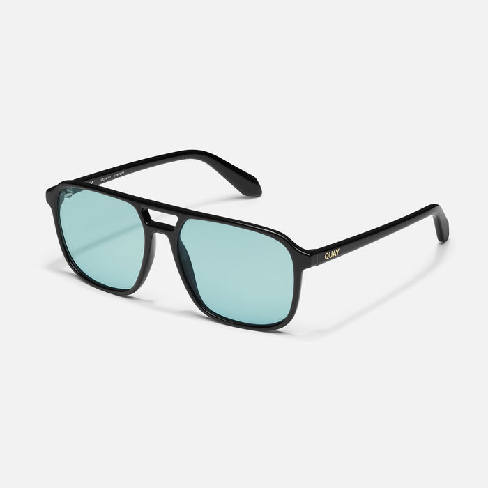 QUAY On The Fly Sunglasses - black/aqua