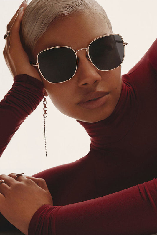 QUAY Uptown Sunglasses - Gold/Smoke