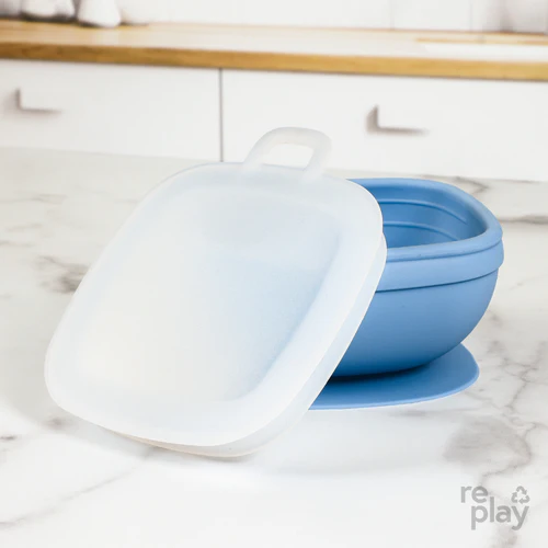 Re-Play 11oz Silicone Suction Bowl with Lid