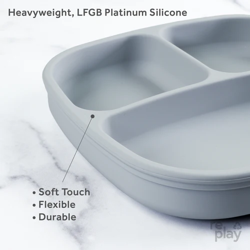 Re-Play Silicone Suction Divided Plate