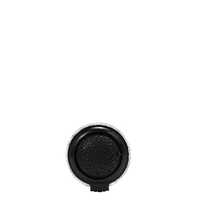 RHINESTONE COMPACT BRUSH MIRROR