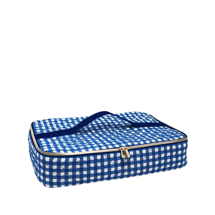 Riviera Blue Gingham Casserole Carrier