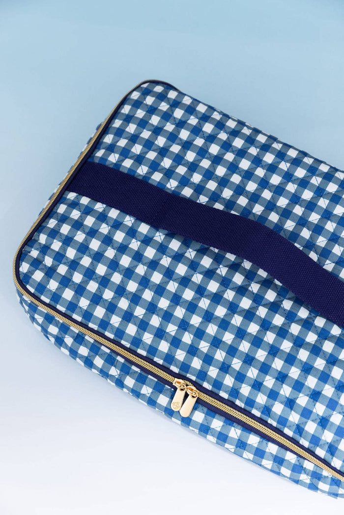 Riviera Blue Gingham Casserole Carrier