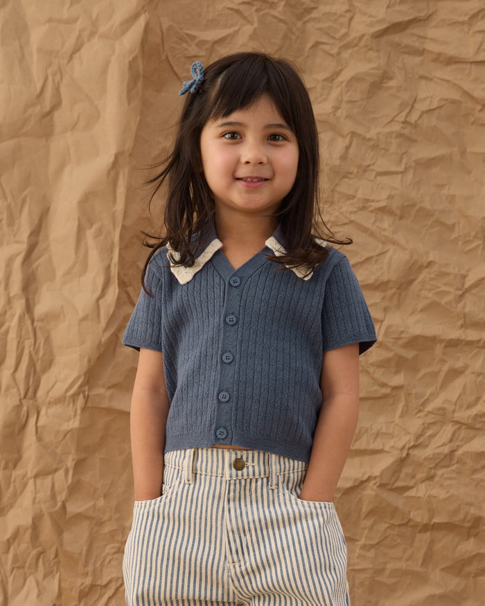 Rylee + Cru Sloane Knit Top in Marine