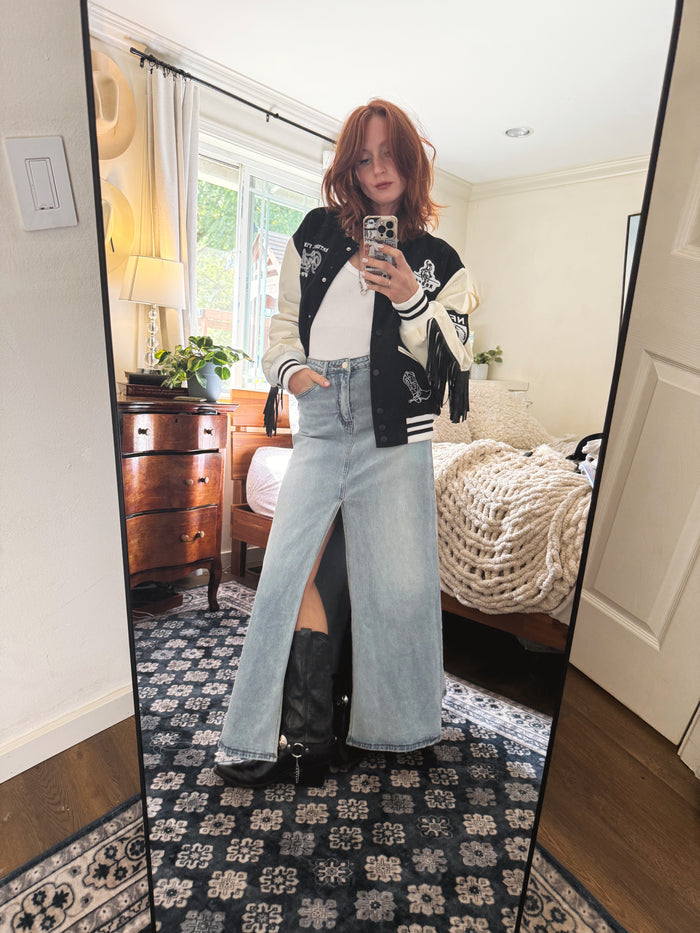 Sadie Maxi Denim Skirt