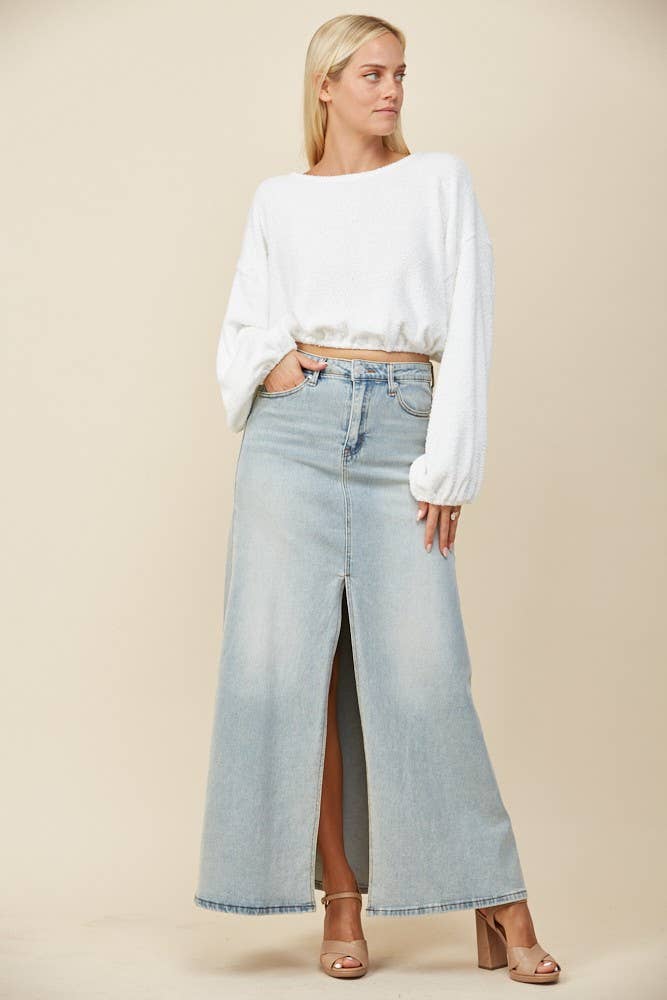 Sadie Maxi Denim Skirt