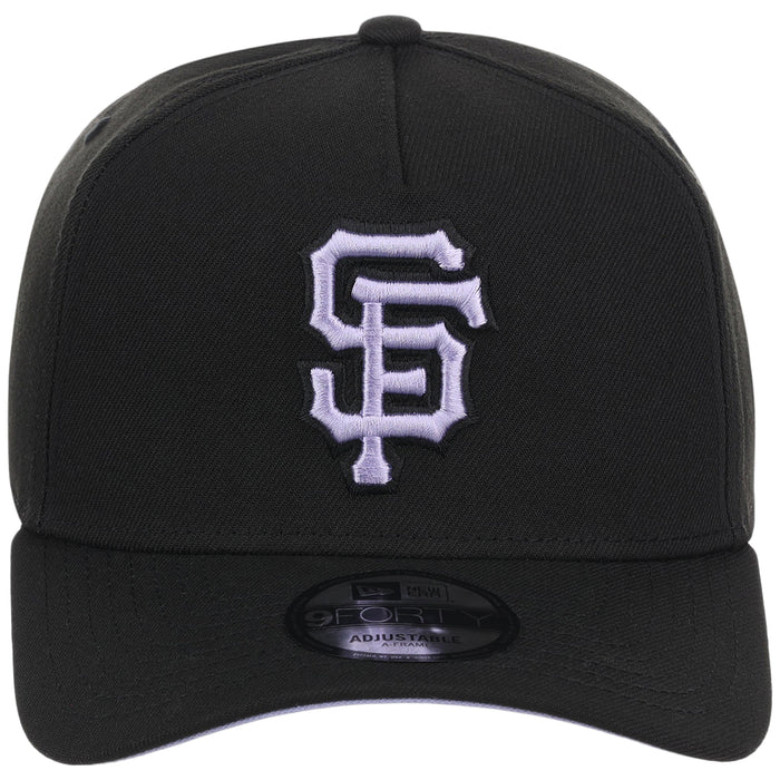 San Francisco Giants MLB Black x Lavender FASHION CORE New Era 9FORTY A-Frame