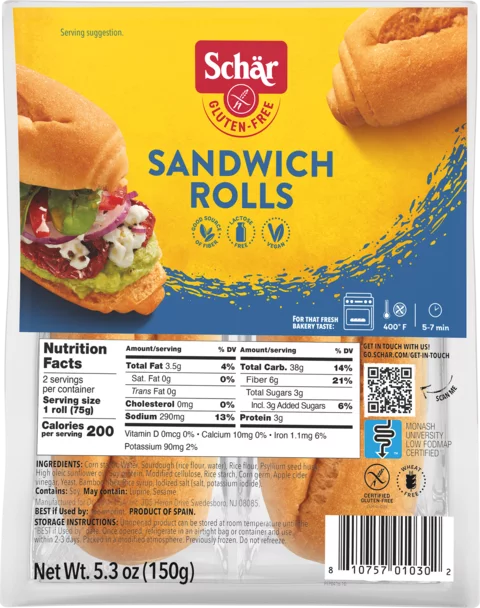 Schar: Sandwich Rolls GF