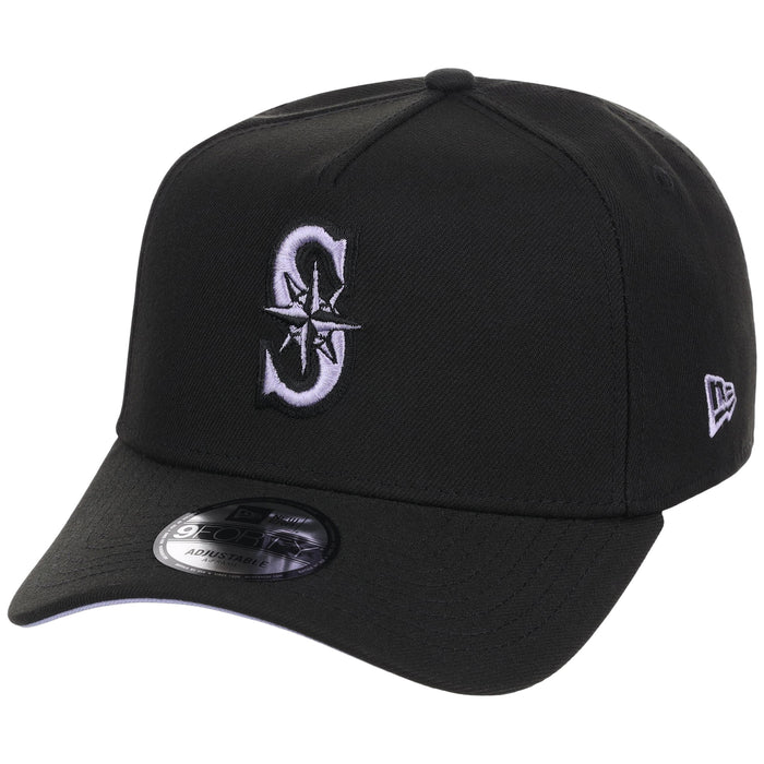 Seattle Mariners MLB Black x Lavender FASHION CORE New Era 9FORTY A-Frame