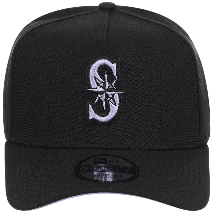 Seattle Mariners MLB Black x Lavender FASHION CORE New Era 9FORTY A-Frame