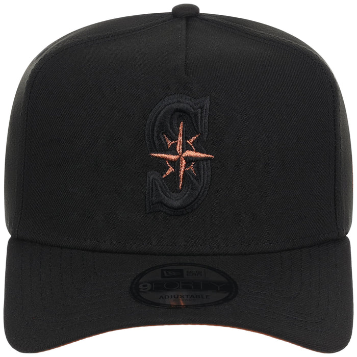 Seattle Mariners MLB Black x Rust FASHION CORE New Era 9FORTY A-Frame