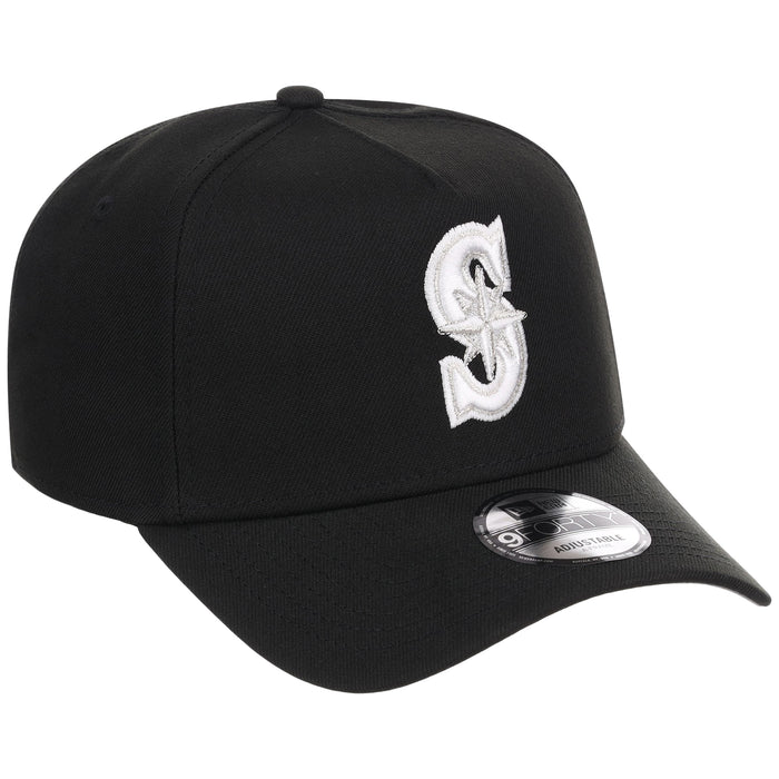 Seattle Mariners MLB Black x White FASHION CORE New Era 9FORTY A-Frame