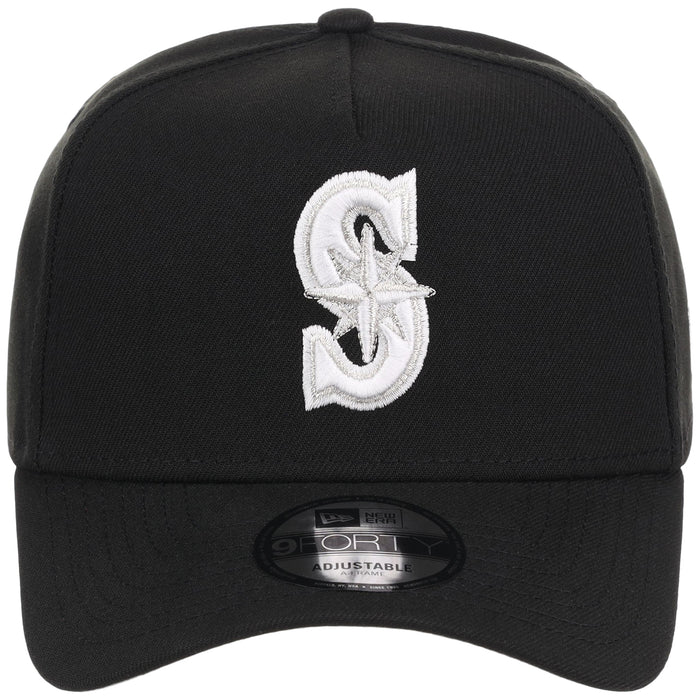Seattle Mariners MLB Black x White FASHION CORE New Era 9FORTY A-Frame