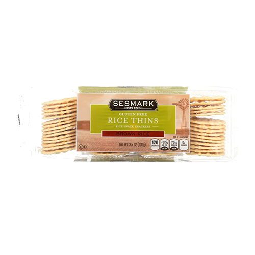 Sesmark Gluten Free Rice Thins Brown Rice 100g
