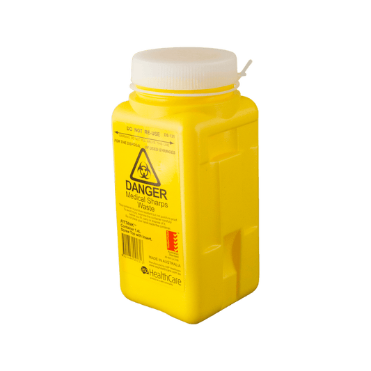 Sharps Container 1.4L Resealable Top