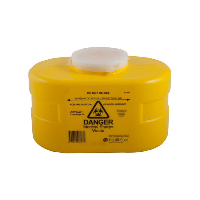 Sharps Container 3L Resealable Top