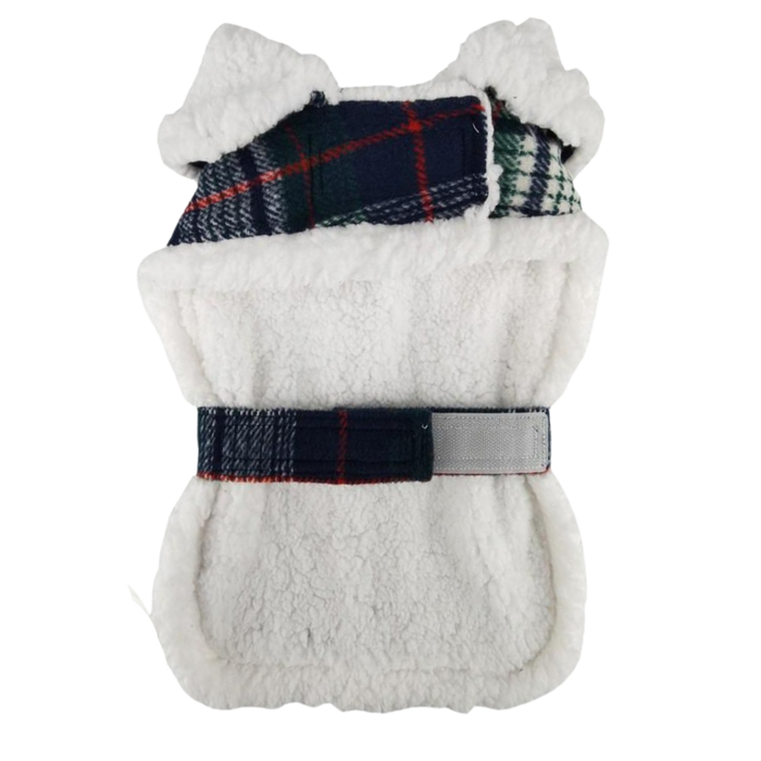 SHERPA-LINED-DOG-COAT-BLUE-GREEN-PLAID